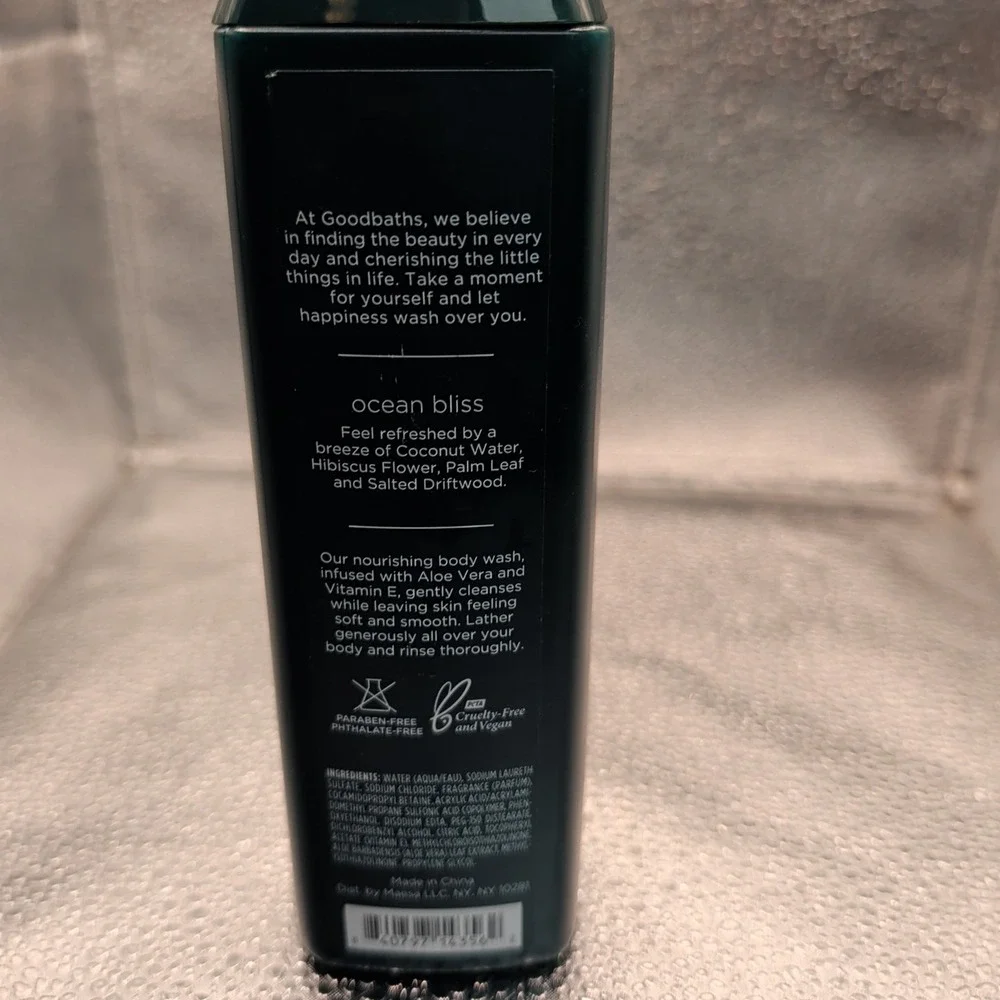 Goodbaths Ocean Bliss Coconut & Hibiscus Flower 13 Fl.‎ OZ Nourishing Body Wash